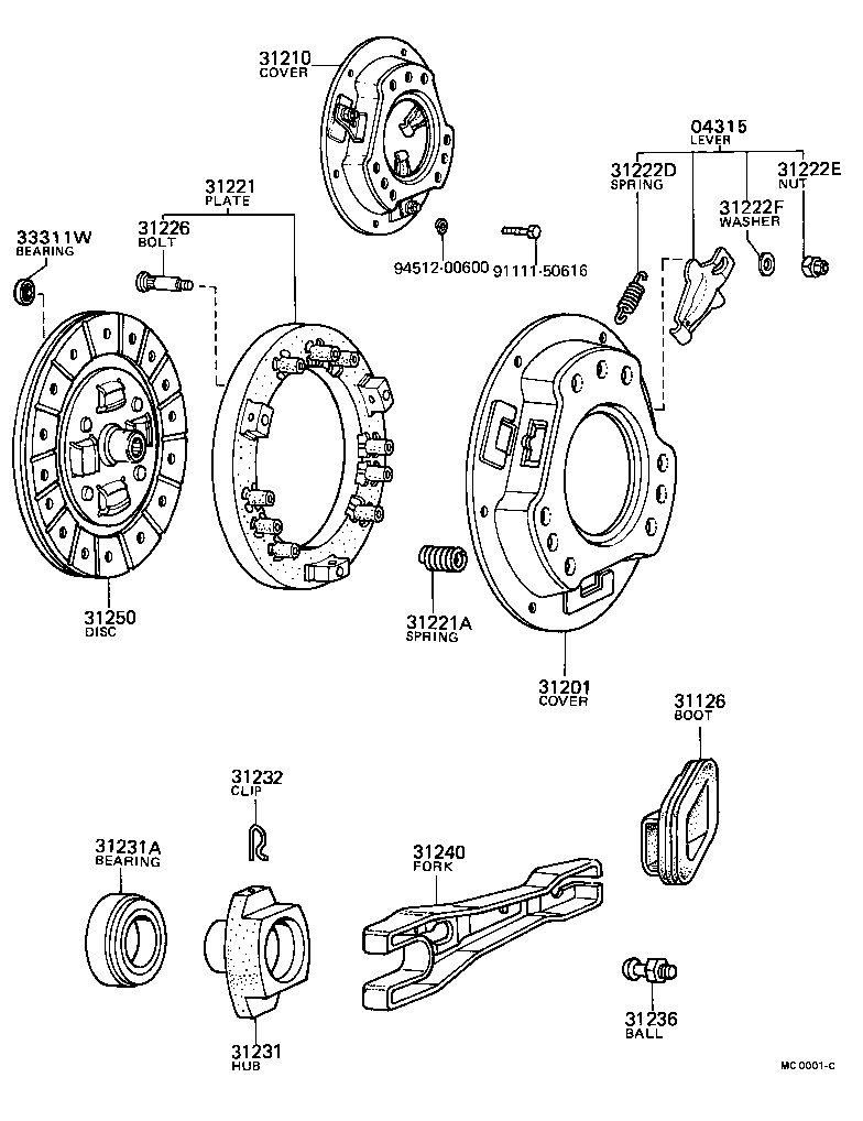 31202-10040 PLATE, CLUTCH PRESSURE product image