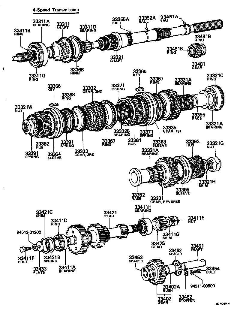 33333-30012 GEAR, 3RD product image