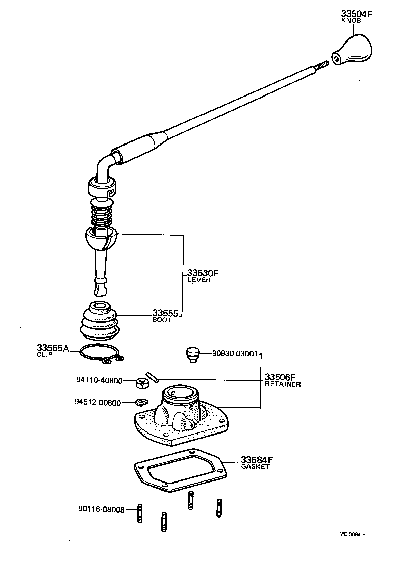 33502-12010 PLATE SUB-ASSY, SHIFT LEVER product image