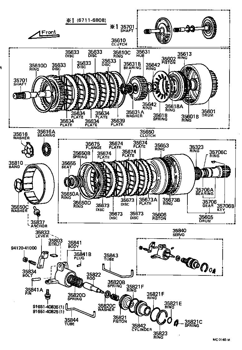 35650-40011 CLUTCH ASSY, REAR MULTIPLE DISC product image