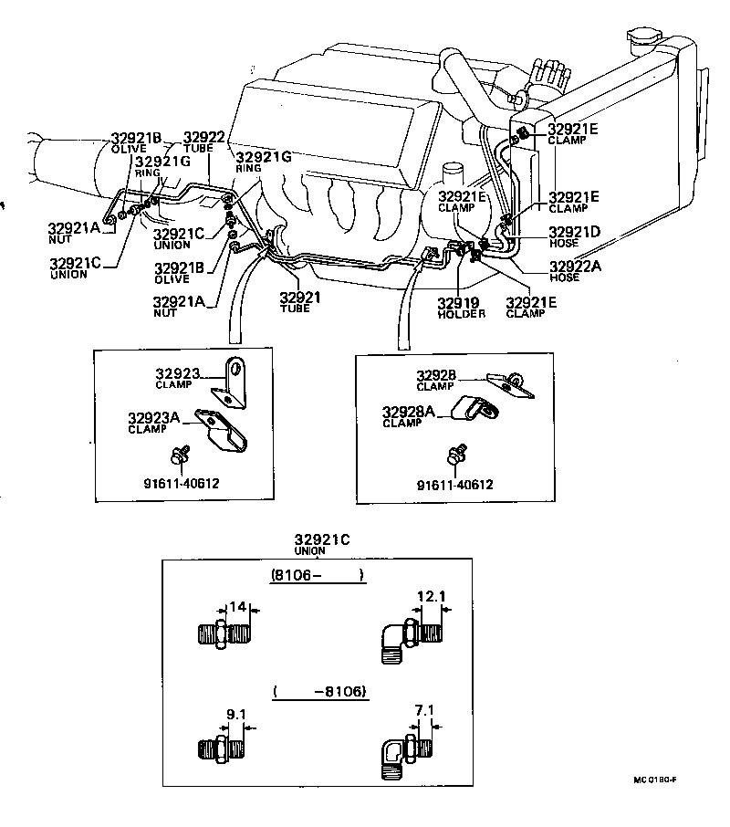 32921-40020 TUBE, OIL COOLER INLET, NO.1 product image
