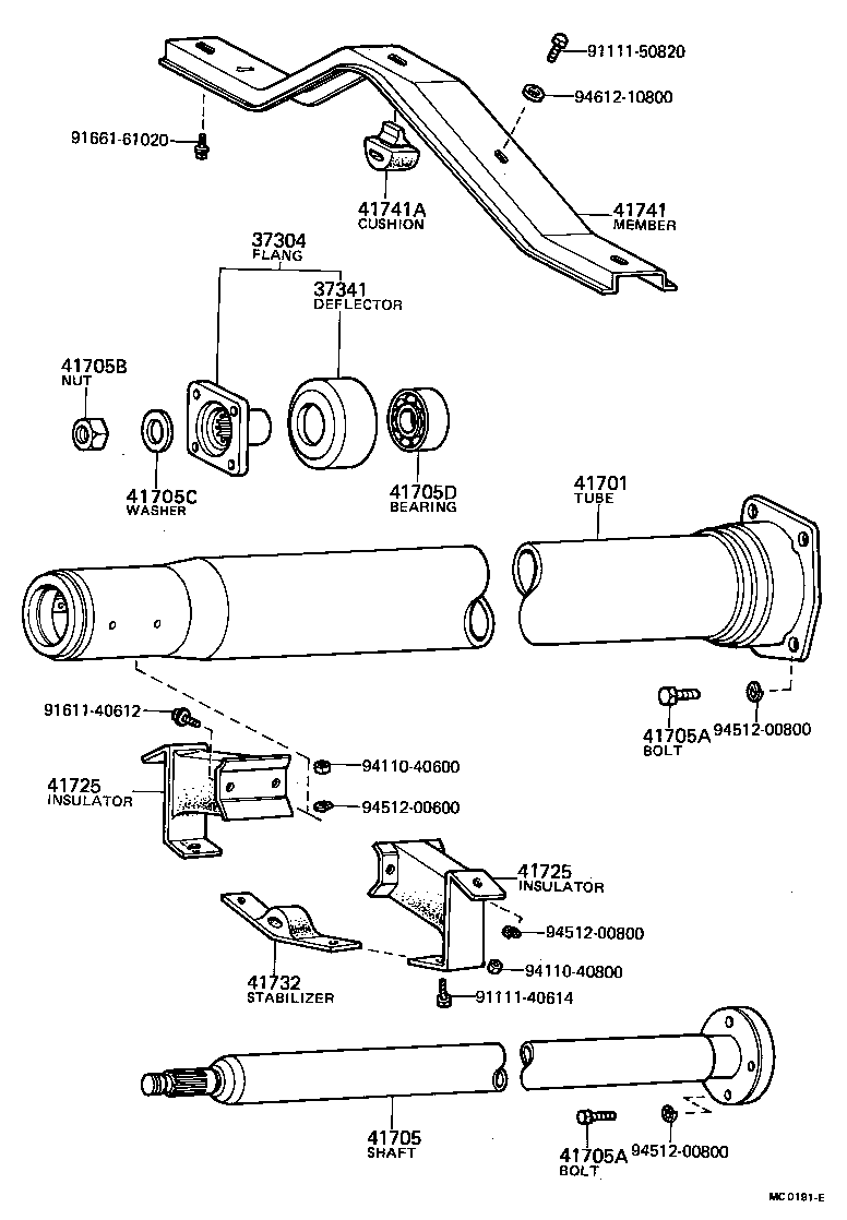 37341-10020 DEFLECTOR, PROPELLER SHAFT DUST, NO.1 product image