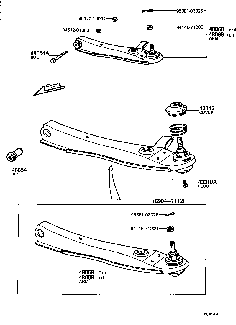 43345-12011 COVER, LOWER BALL JOINT DUST product image