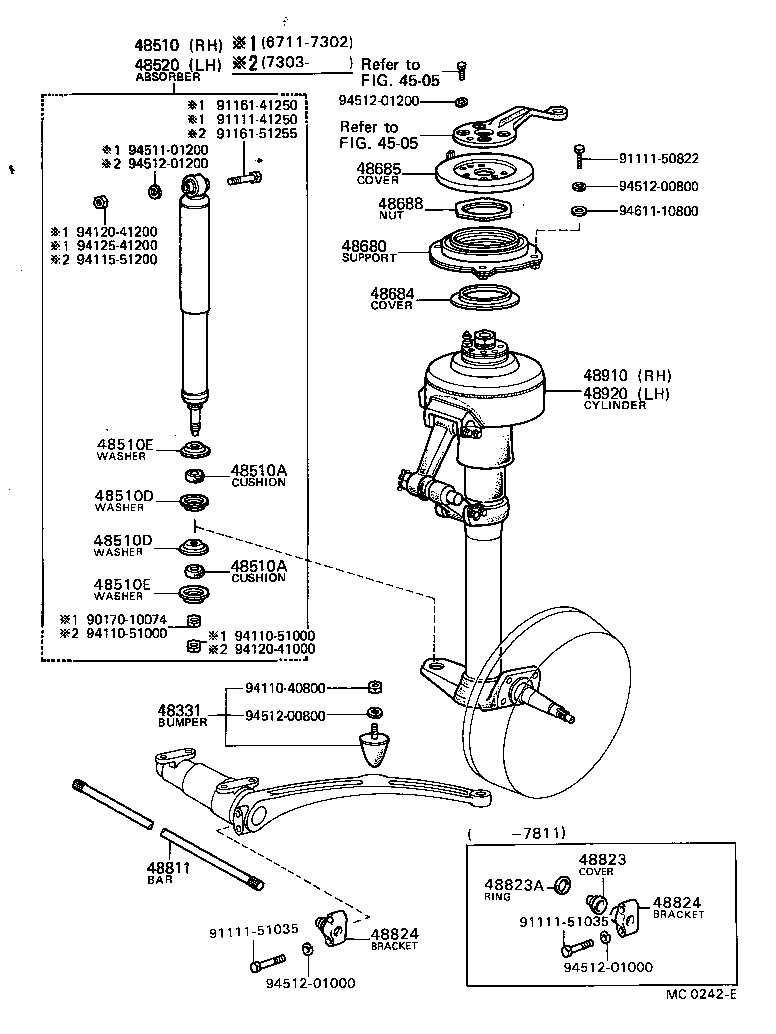 48902-40013 SHELL SUB-ASSY, W/STEERING KNUCKLE, LH product image