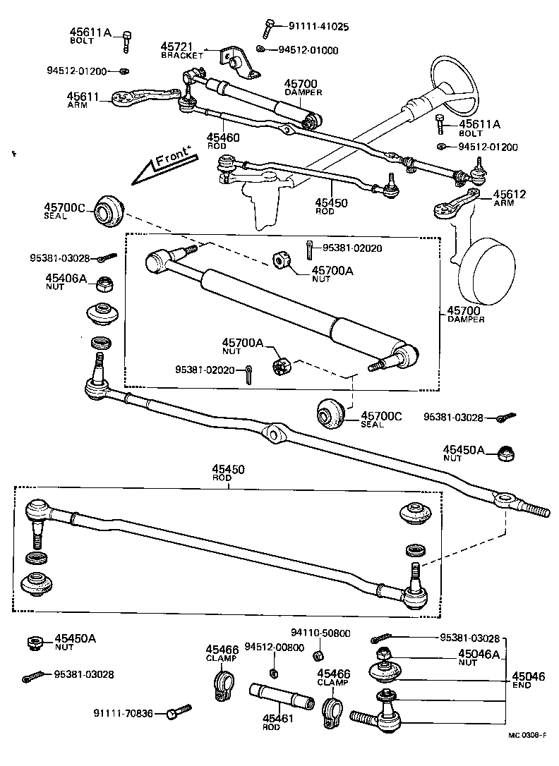 90140-40800 NUT(FOR STEERING DAMPER) product image