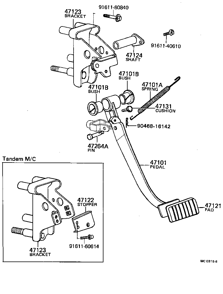 31305-10030 BRACKET, BRAKE PEDAL product image