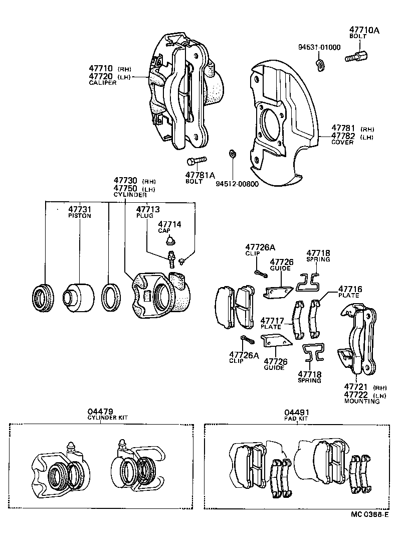 90101-10236 BOLT, HEXAGON(FOR FRONT DISC BRAKE CALIPER) product image