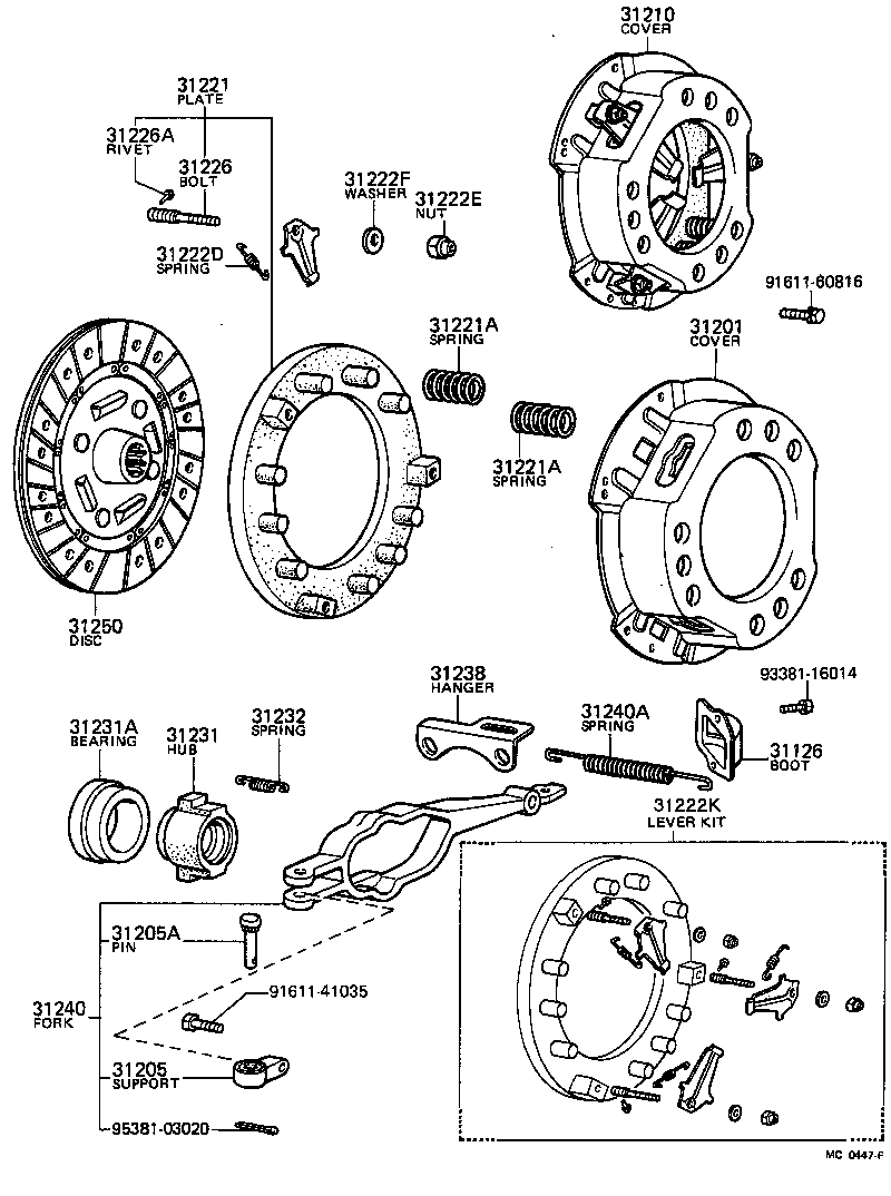 31210-36033 COVER ASSY, CLUTCH product image