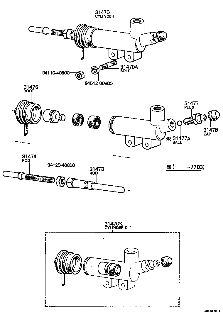 31476-30010 BOOT, CLUTCH RELEASE CYLINDER product image