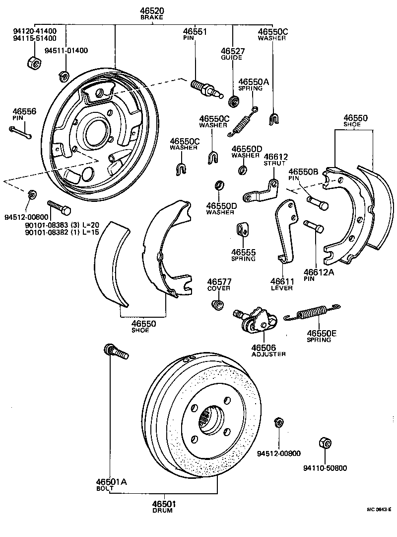 46501-36010 DRUM SUB-ASSY, PARKING BRAKE product image