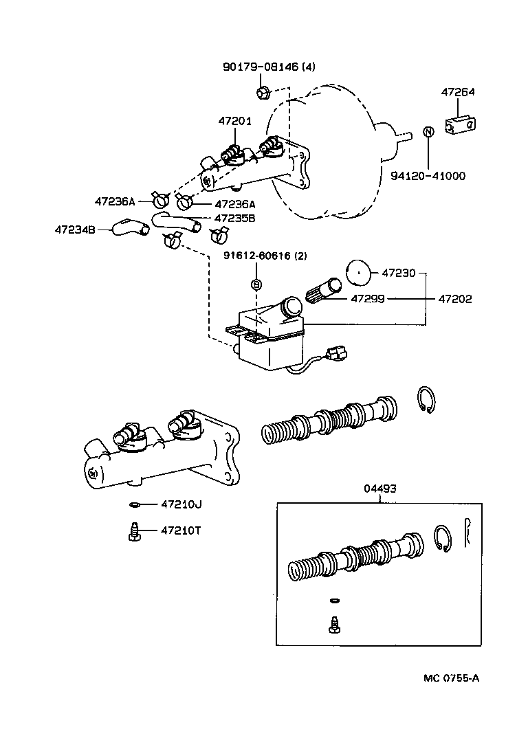 47220-26230 RESERVOIR SUB-ASSY, BRAKE MASTER CYLINDER product image