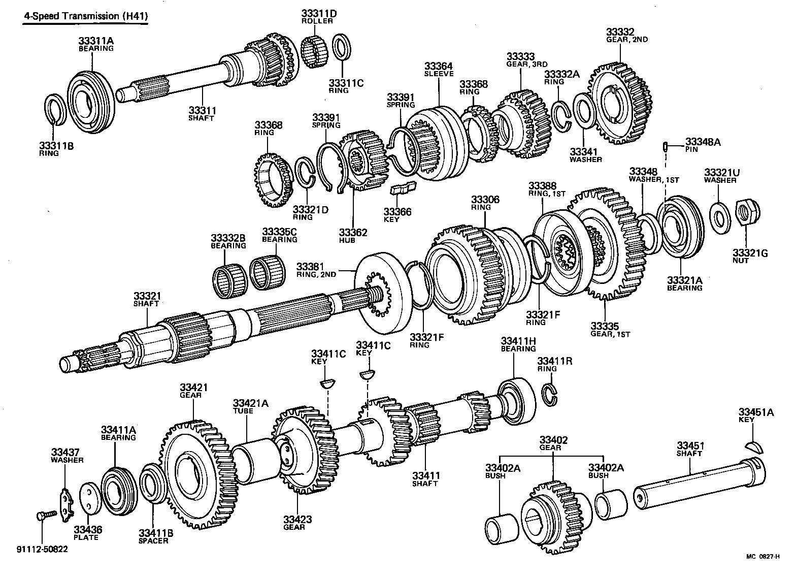33335-36041 GEAR, 1ST product image