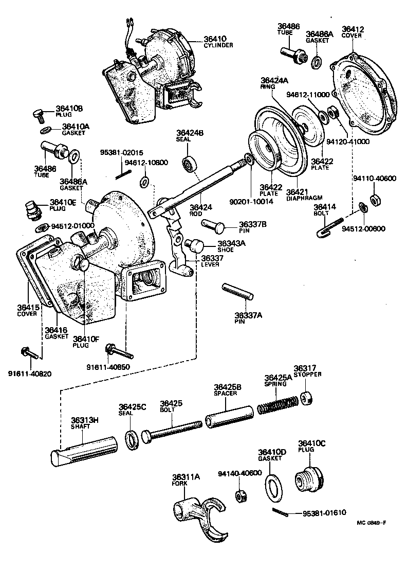 36416-60010 GASKET, DIAPHRAGM CYLINDER product image