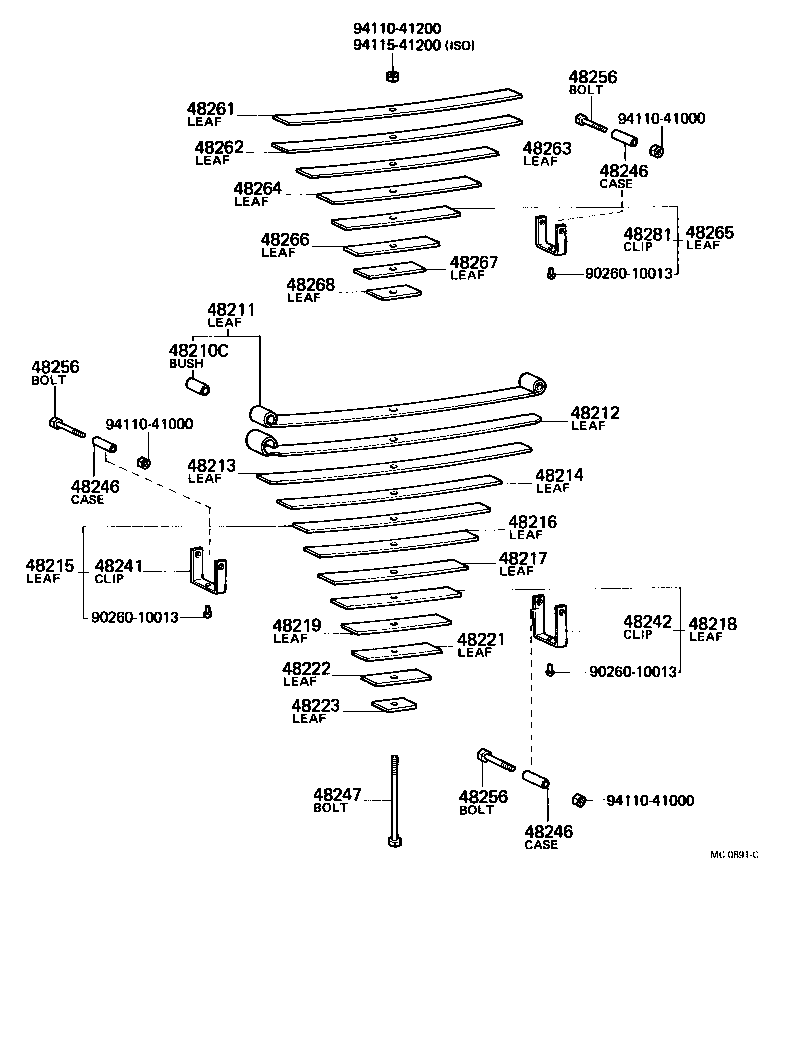 42152-55040 SEAT SUB-ASSY, SPRING U BOLT, RH product image
