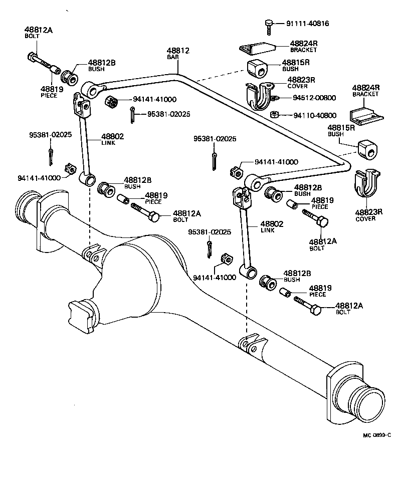 48405-60010 BRACKET SUB-ASSY, REAR SPRING, REAR RH product image