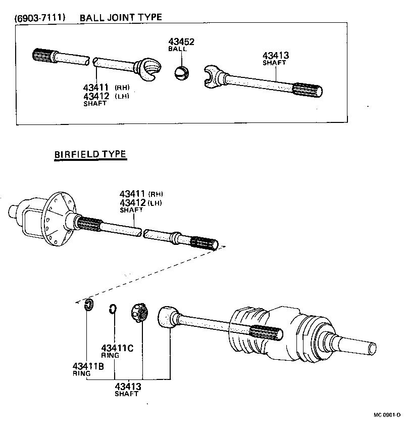 43413-60010 SHAFT, DRIVE product image