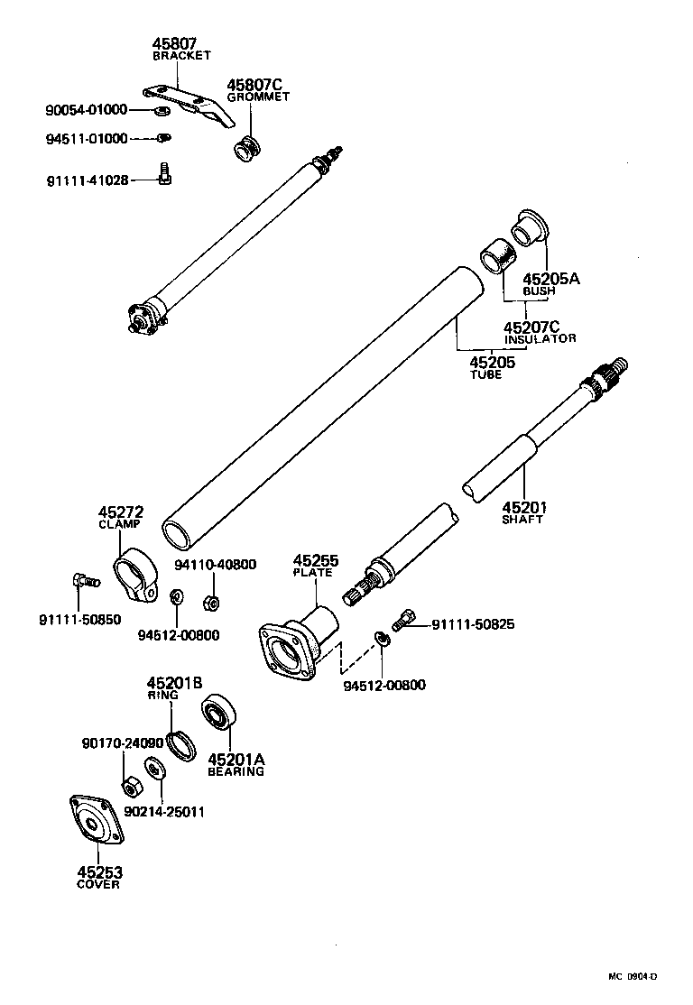 55603-95210 BRACKET SUB-ASSY, STEERING COLUMN UPPER SUPPORT product image