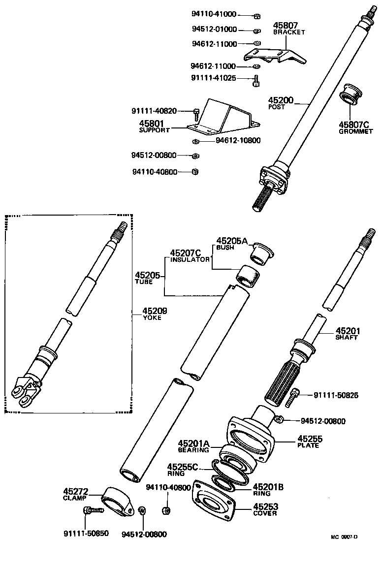 55603-95210 BRACKET SUB-ASSY, STEERING COLUMN UPPER SUPPORT product image