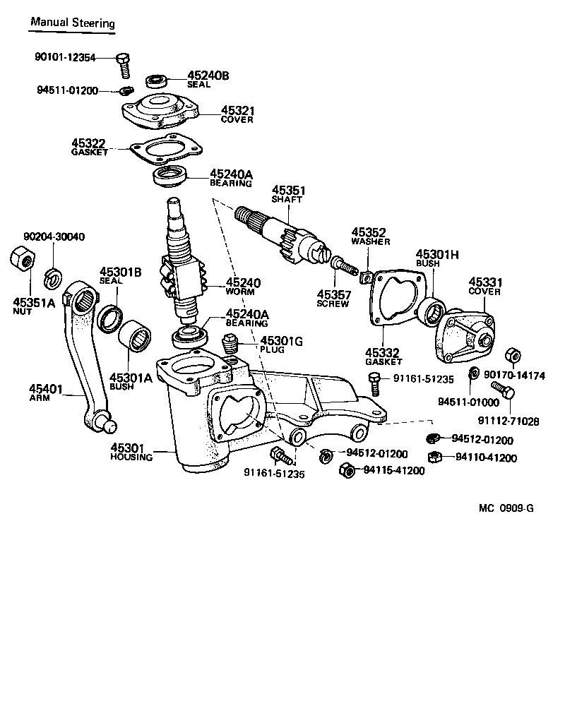 04445-55010 GASKET KIT, POWER STEERING GEAR(FOR RECIRCULATING BALL) product image