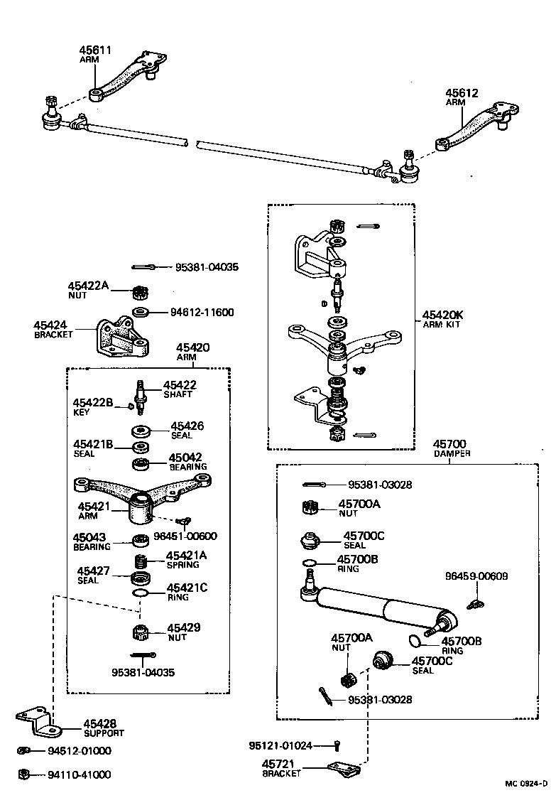 90171-12005 NUT, CASTLE(FOR RELAY ROD) product image