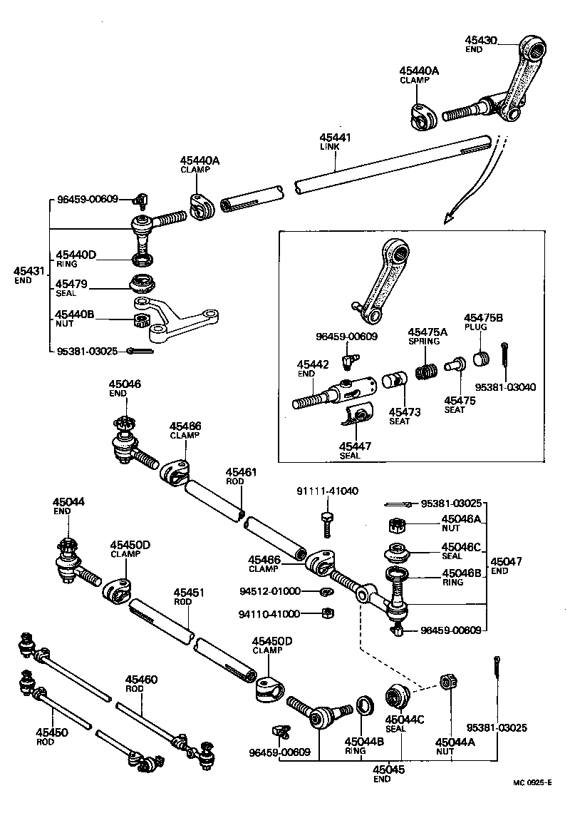 90171-12005 NUT, CASTLE(FOR RELAY ROD) product image