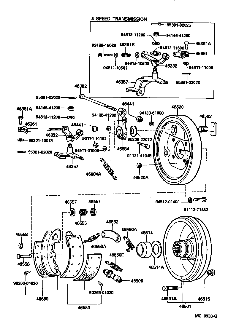 46556-55010 PIN, SHOE HOLD DOWN SPRING product image