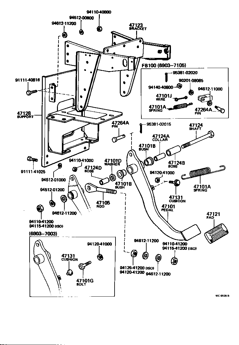 31324-55041 SHAFT, BRAKE PEDAL product image