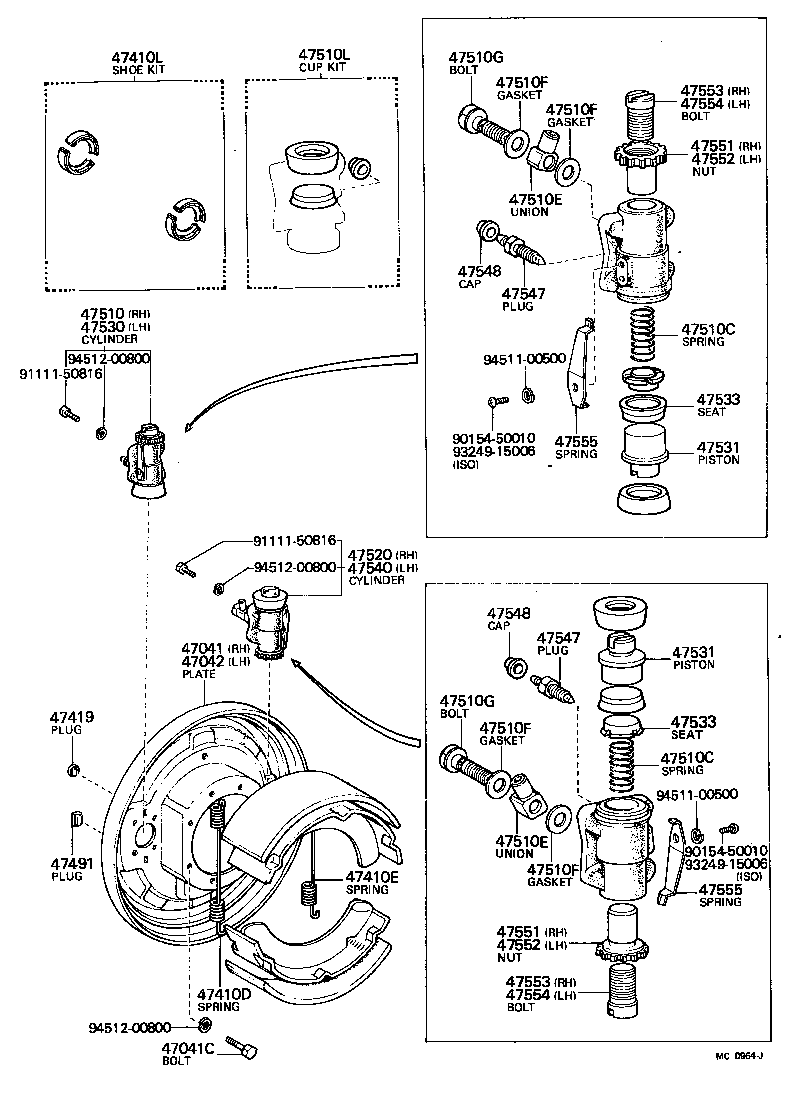 Toyota 47547-35010 PLUG, BLEEDER(FOR FRONT DRUM BRAKE)