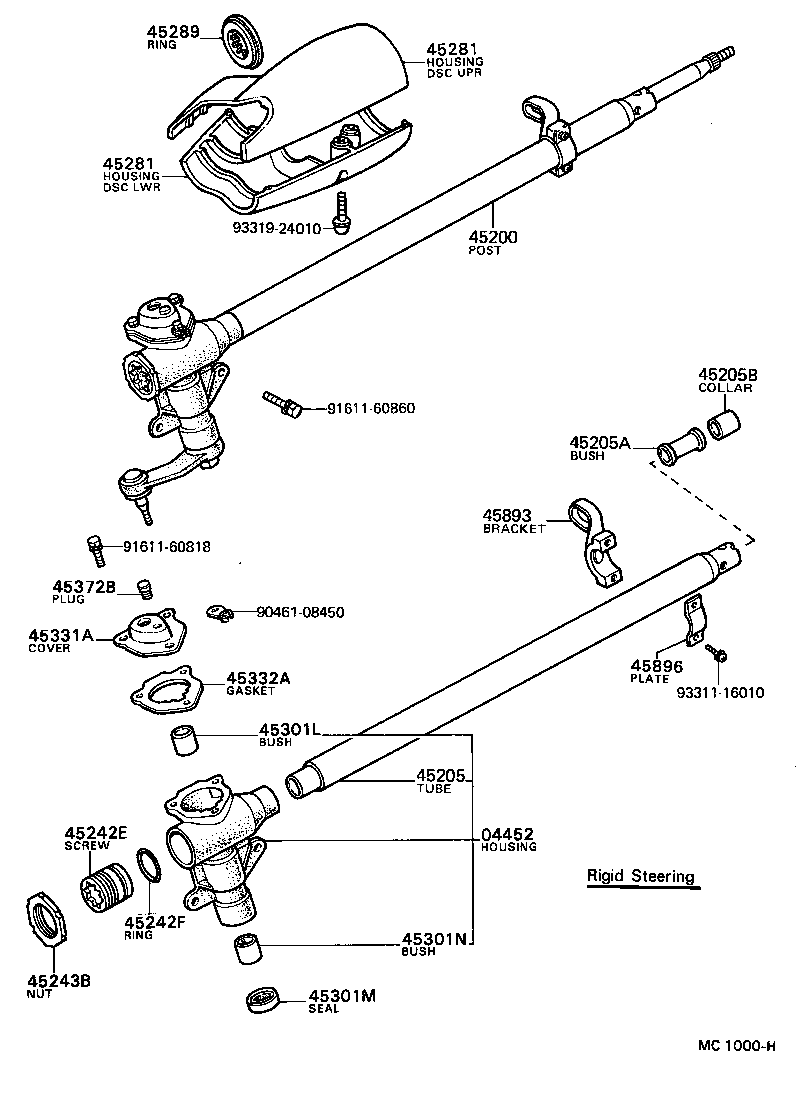55602-10022 BRACKET SUB-ASSY, STEERING COLUMN UPPER SUPPORT product image