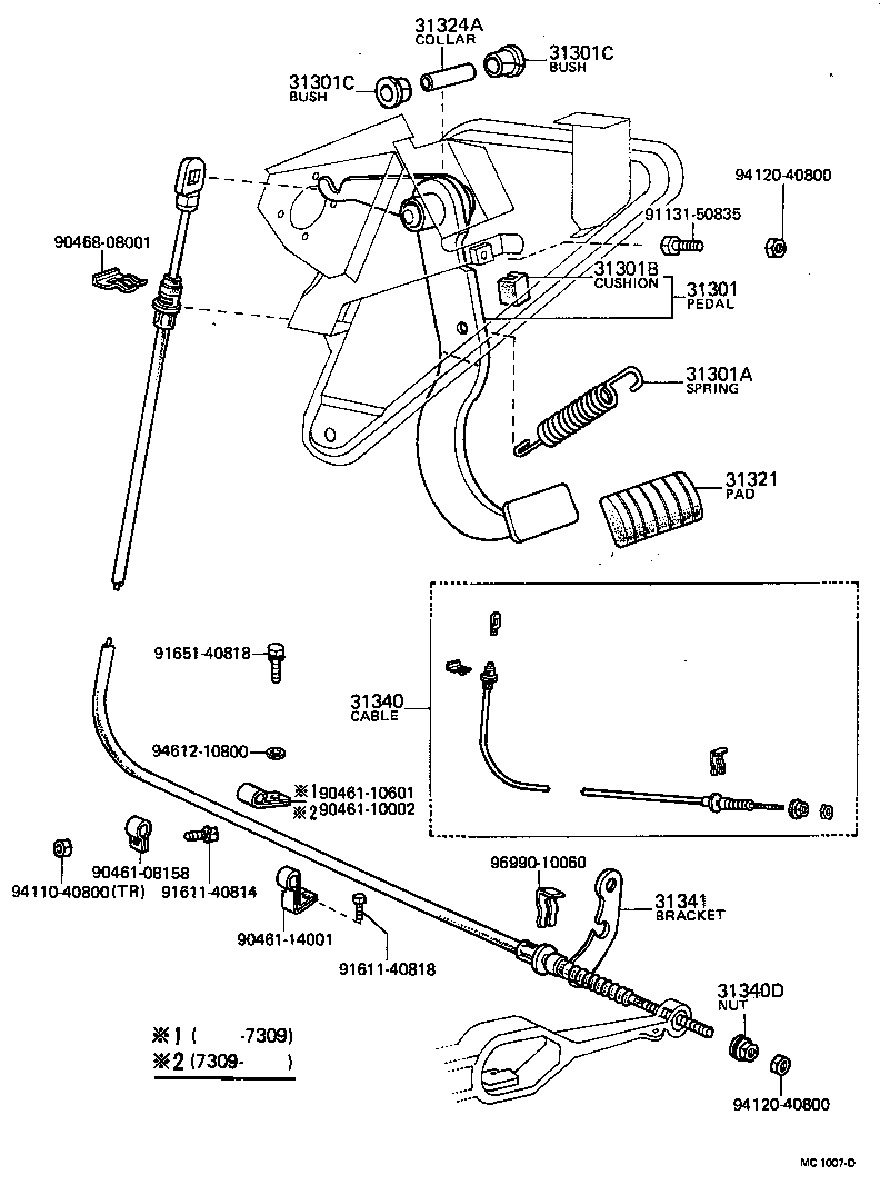 31341-28010 BRACKET, CLUTCH CABLE product image