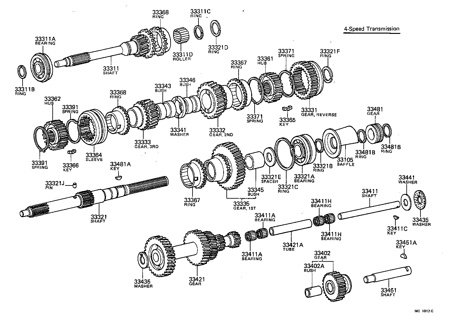 33332-26012 GEAR, 2ND product image