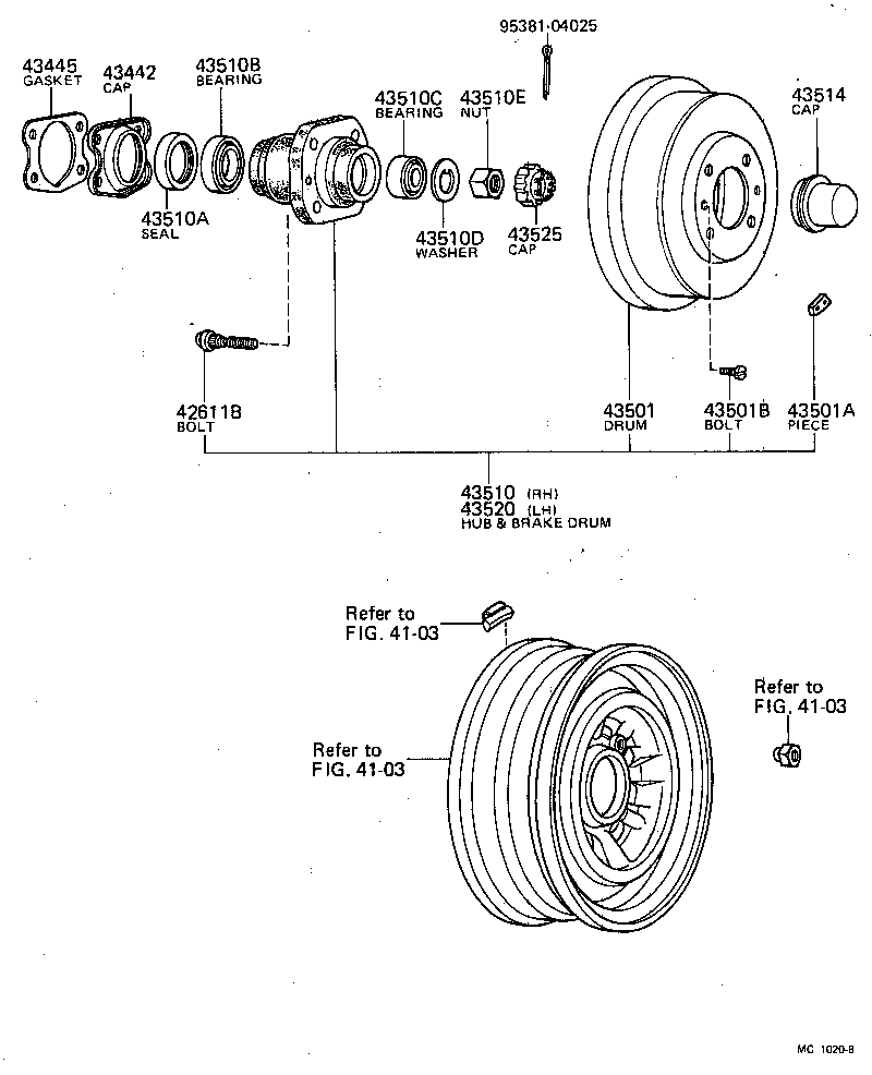 42431-27010 DRUM SUB-ASSY, FRONT BRAKE product image