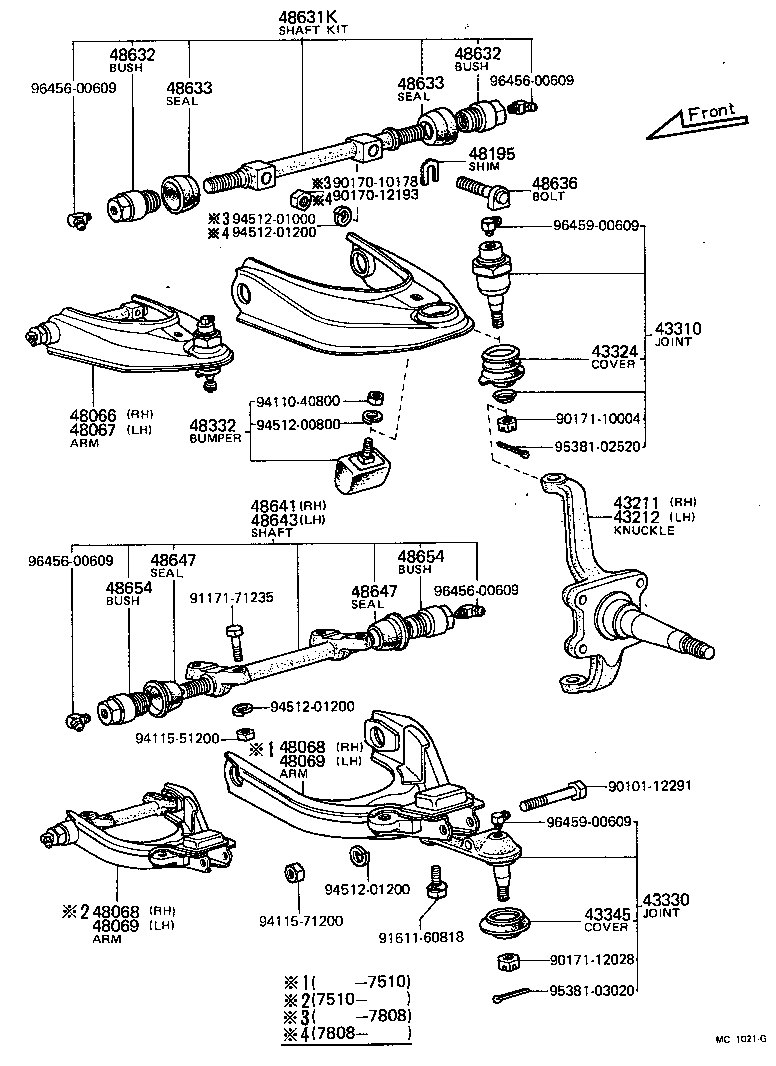 48305-29045 BUMPER, FRONT SPRING, NO.2 product image