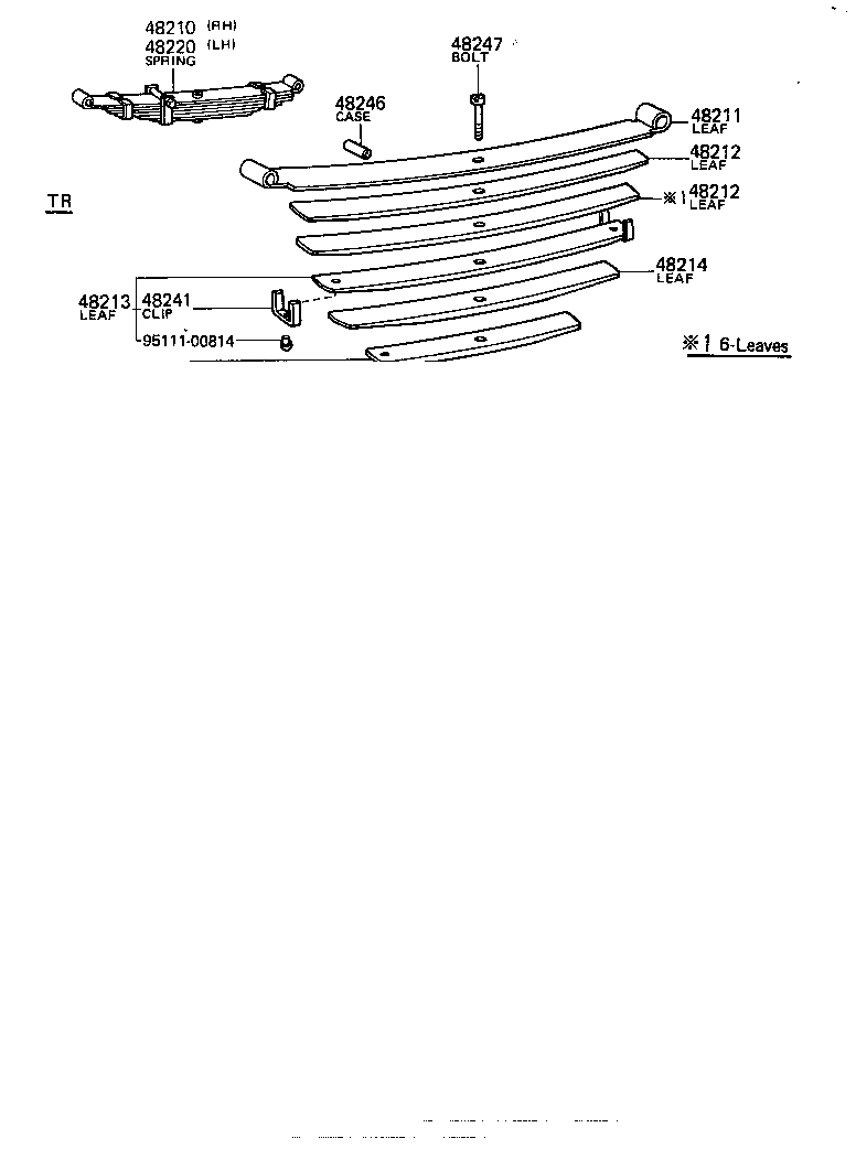 48047-26023 SEAT SUB-ASSY, SPRING U BOLT, LH product image