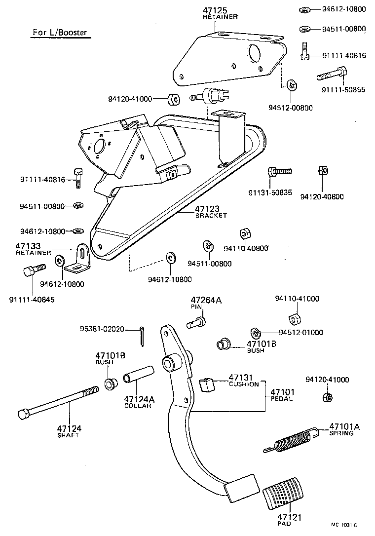 90101-10279 SHAFT, BRAKE PEDAL product image