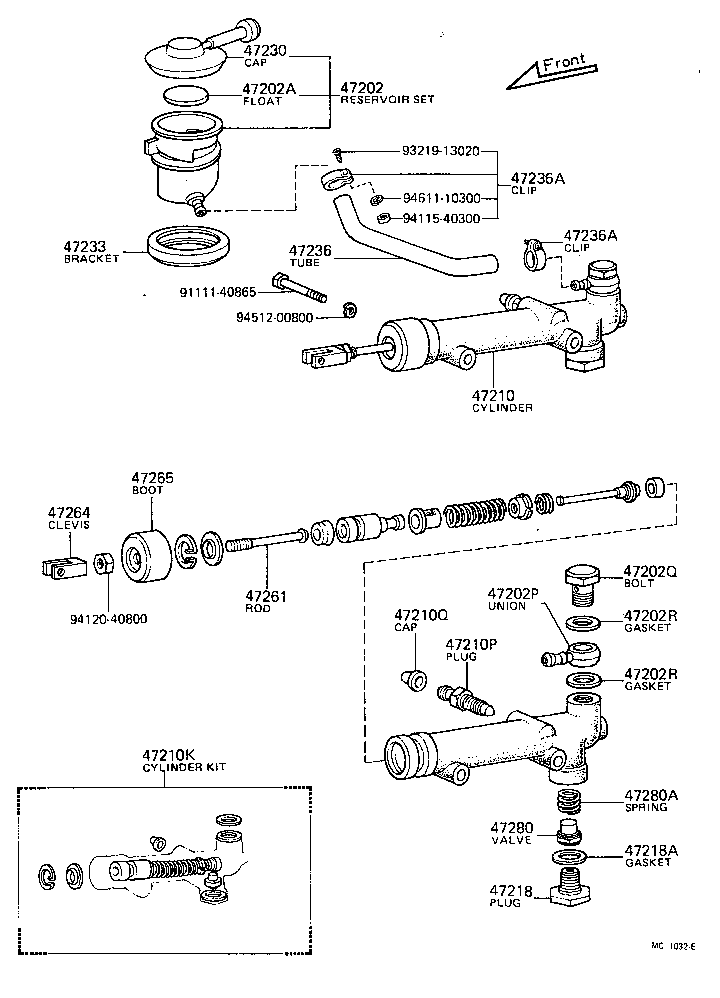 04471-11018 CYLINDER KIT, BRAKE MASTER product image