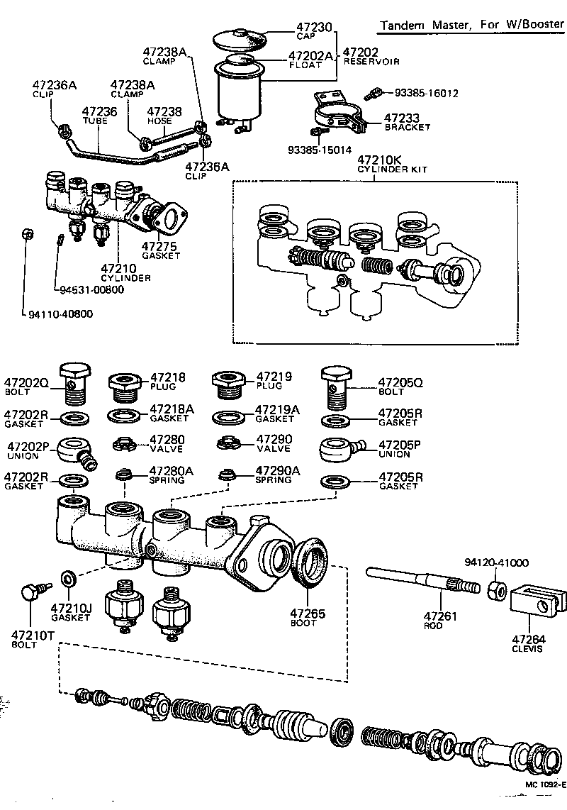 47265-14010 BOOT, MASTER CYLINDER product image