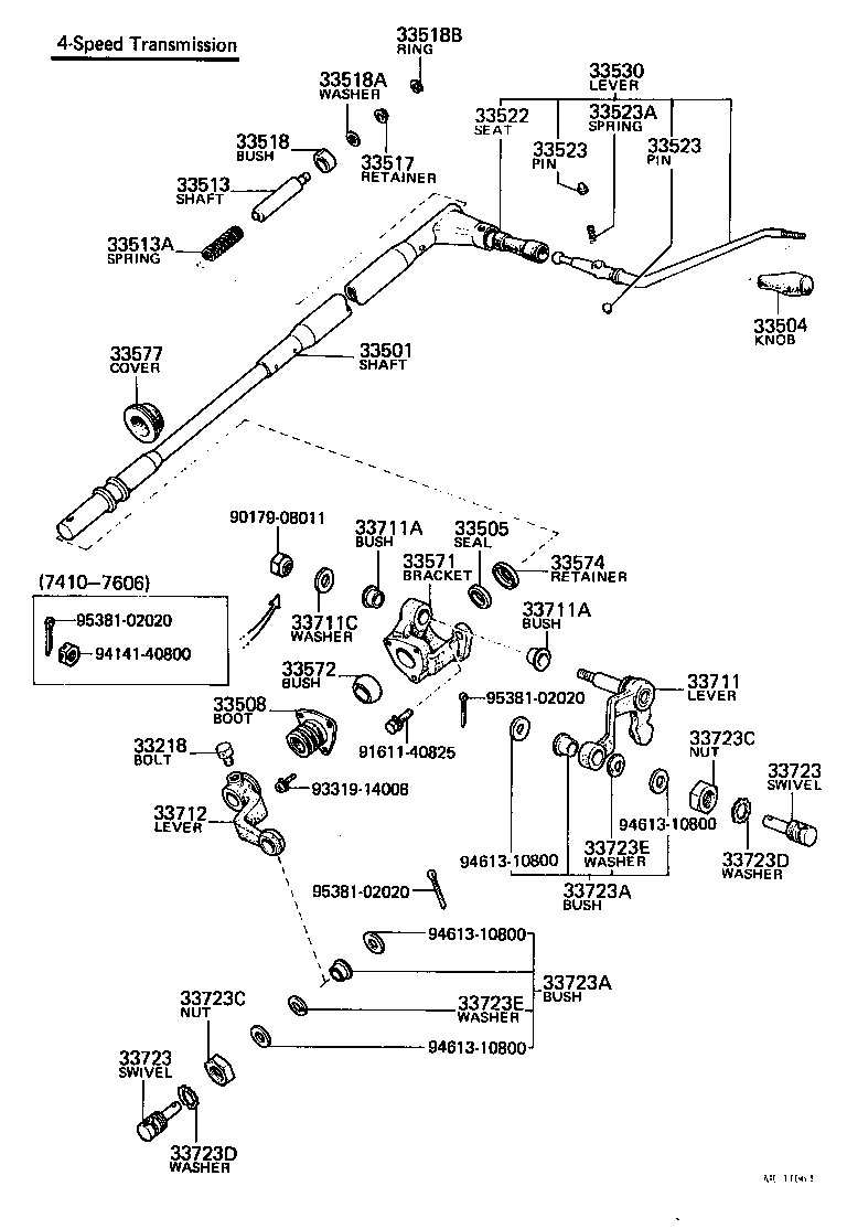33522-30030 SEAT, SHIFT LEVER PLATE (FOR COLUMN SHIFT) product image