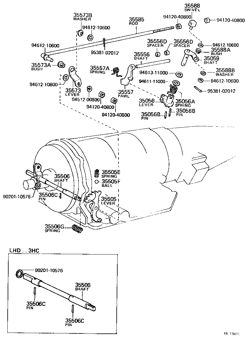 35503-30020 ROD, THROTTLE LINK CONNECTING, 1ST product image