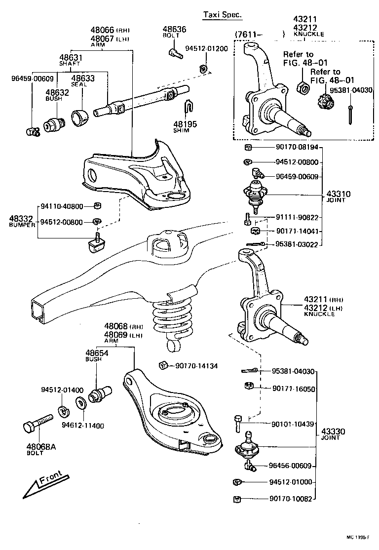 48305-39015 BUMPER, FRONT SPRING, NO.2 product image
