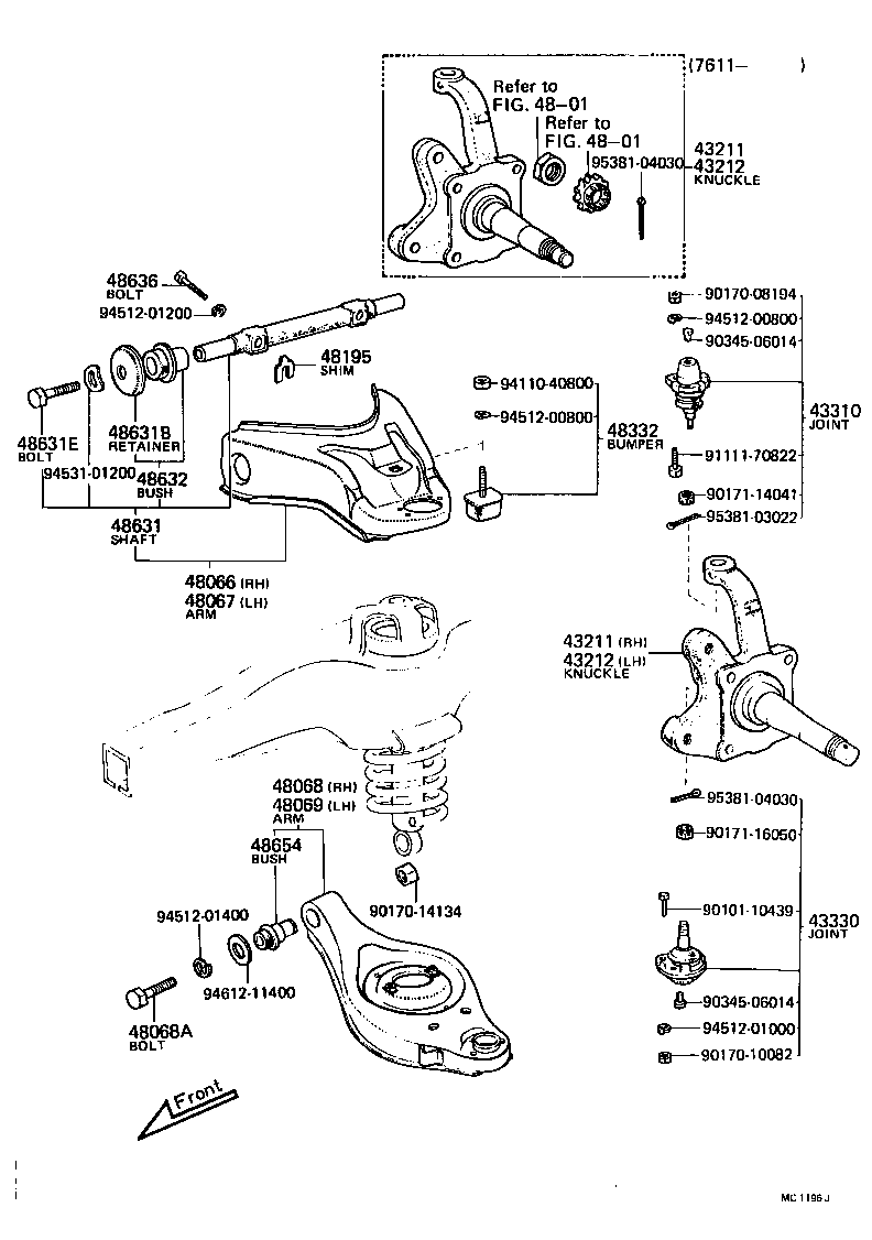 48305-39015 BUMPER, FRONT SPRING, NO.2 product image