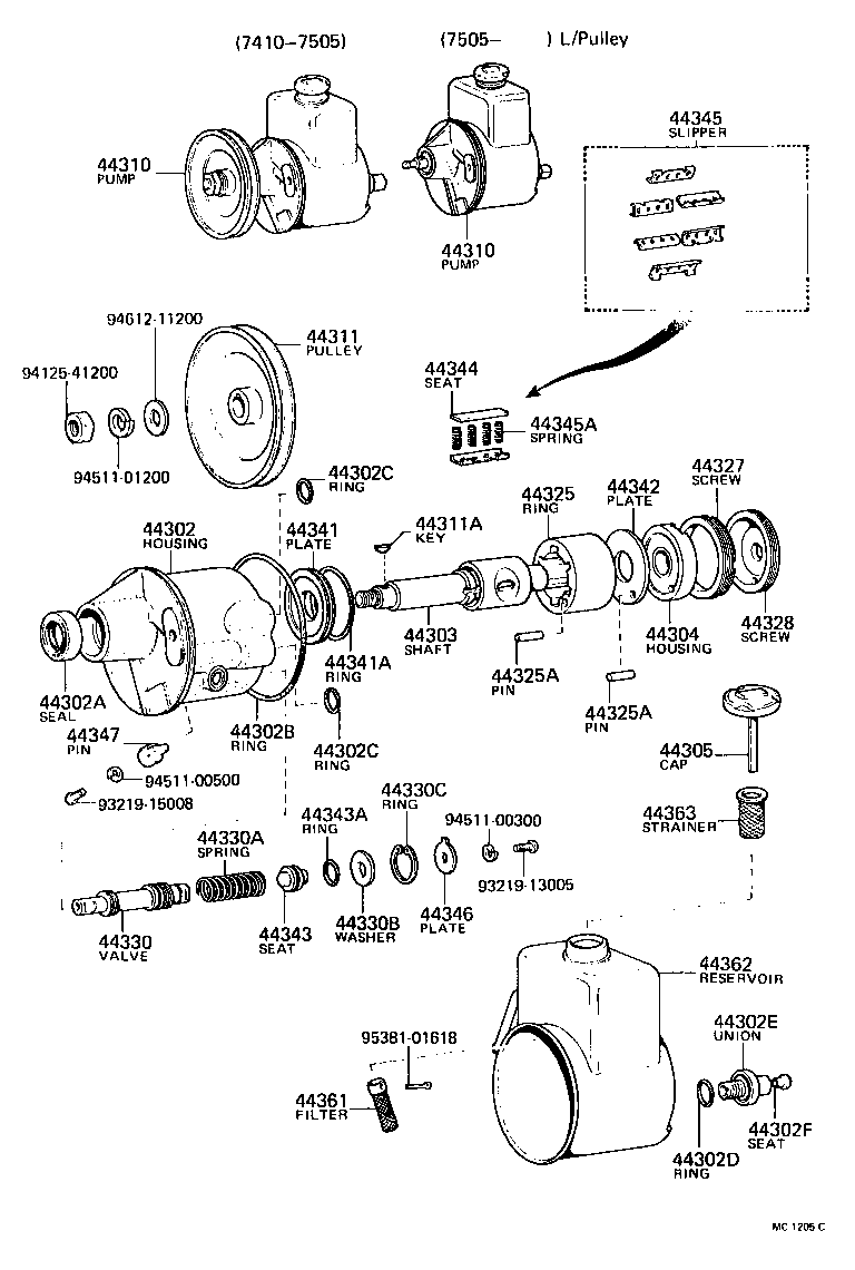 44303-22020 SHAFT SUB-ASSY, W/ROTOR product image