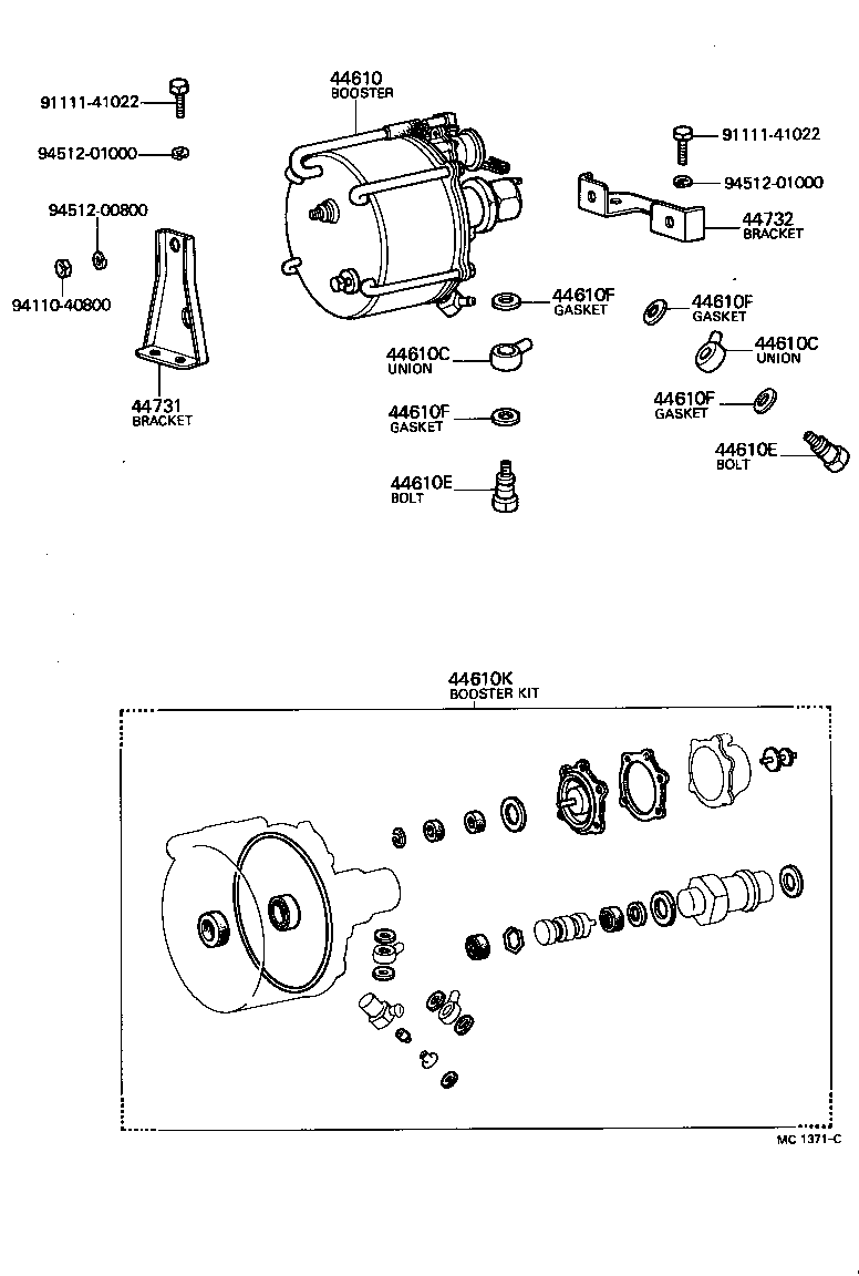 04441-60010 BOOSTER KIT, BRAKE product image