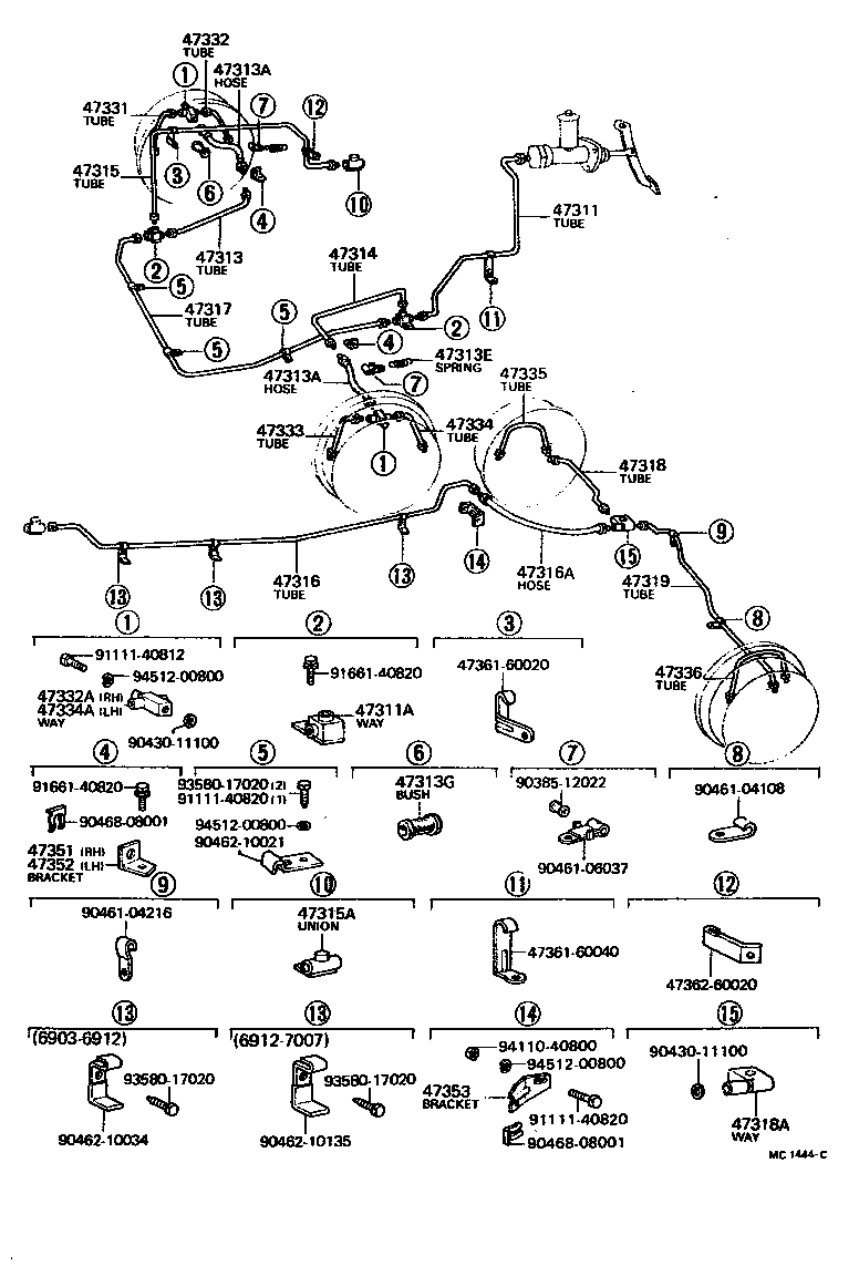 Toyota 47313-60030 TUBE, FRONT BRAKE, NO.3