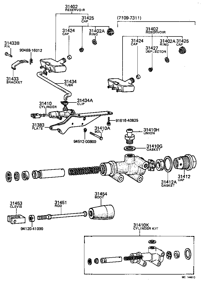 47230-25010 CAP, CLUTCH MASTER CYLINDER RESERVOIR FILLER product image