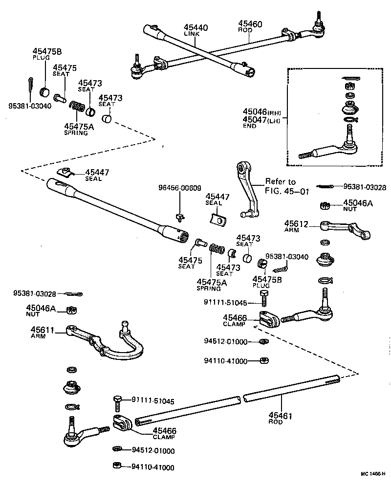 94146-41400 NUT, CASTLE(FOR TIE ROD END) product image