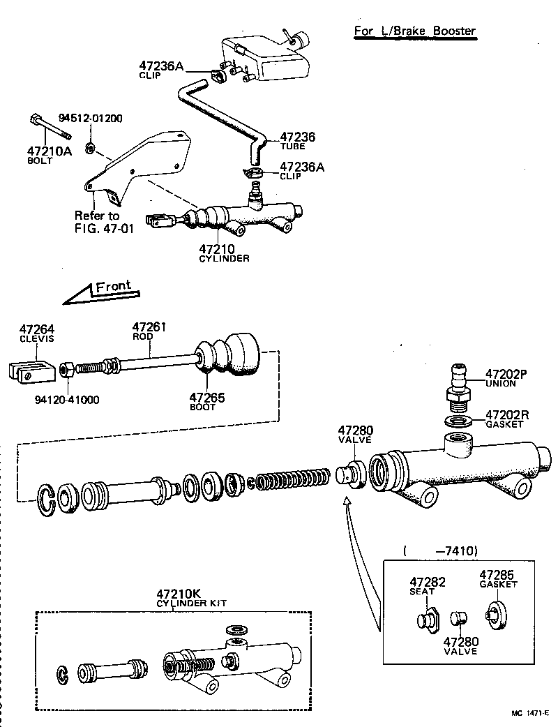 55107-95011 BRACKET, BOOSTER SUPPORT OR ROD SUPPORT product image