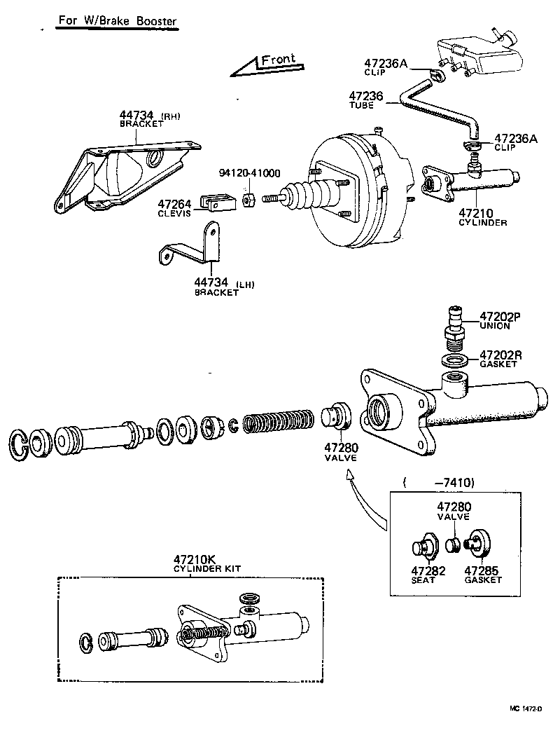 55107-95011 BRACKET, BOOSTER SUPPORT OR ROD SUPPORT product image