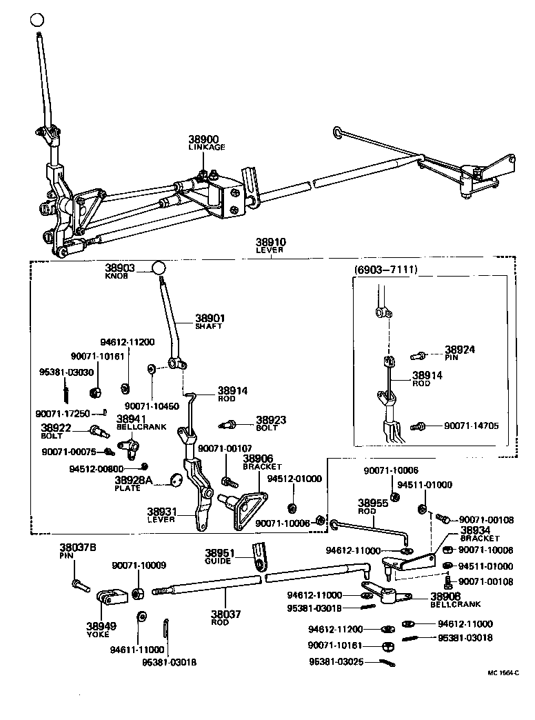 38976-93001 STAY, POWER TAKE-OFF CONTROL product image