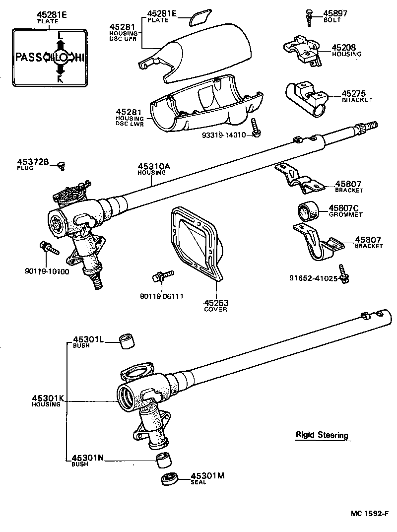 55602-10022 BRACKET SUB-ASSY, STEERING COLUMN UPPER SUPPORT product image